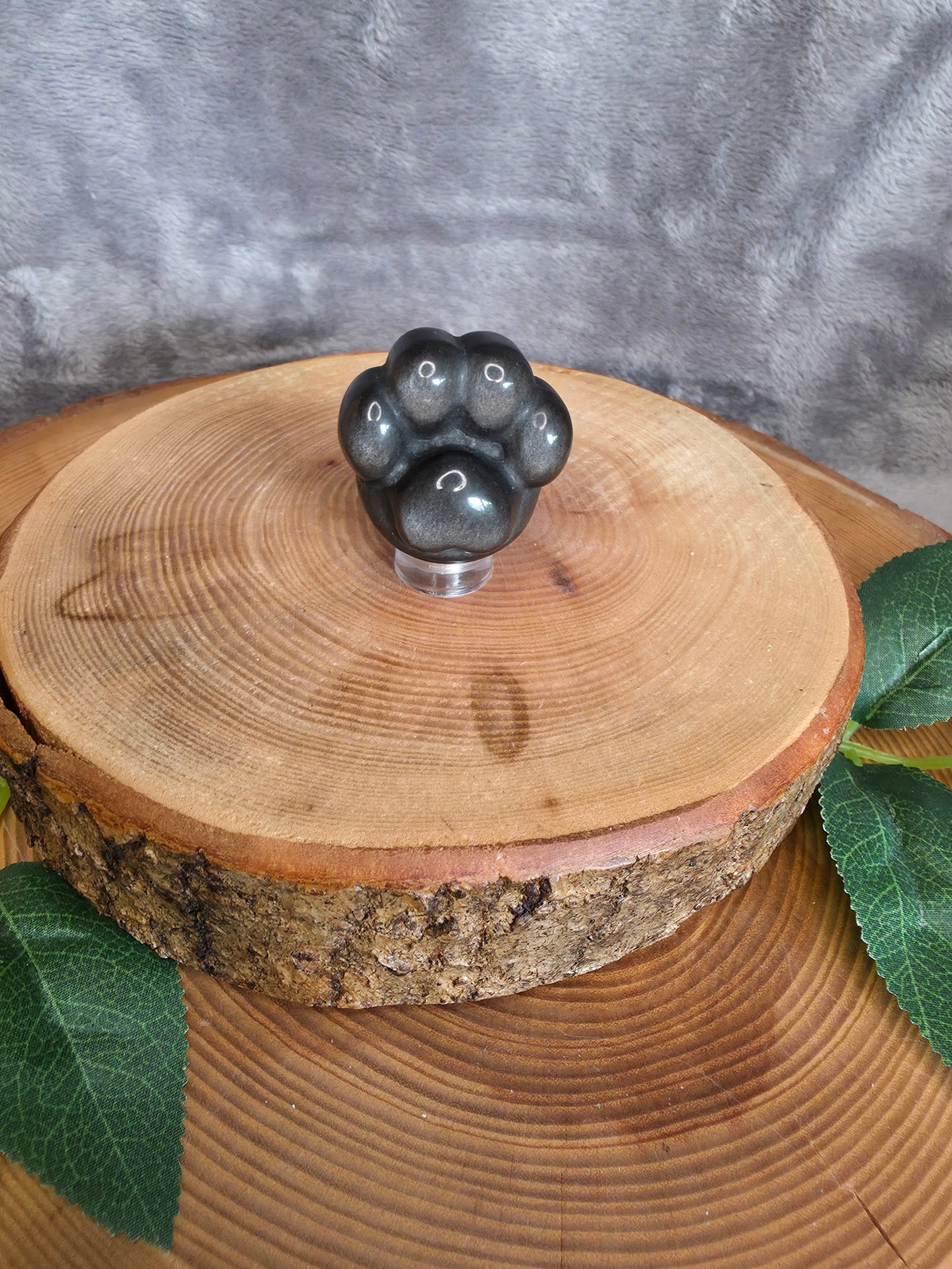 Silberobsidian Pfote (versch. Größen)