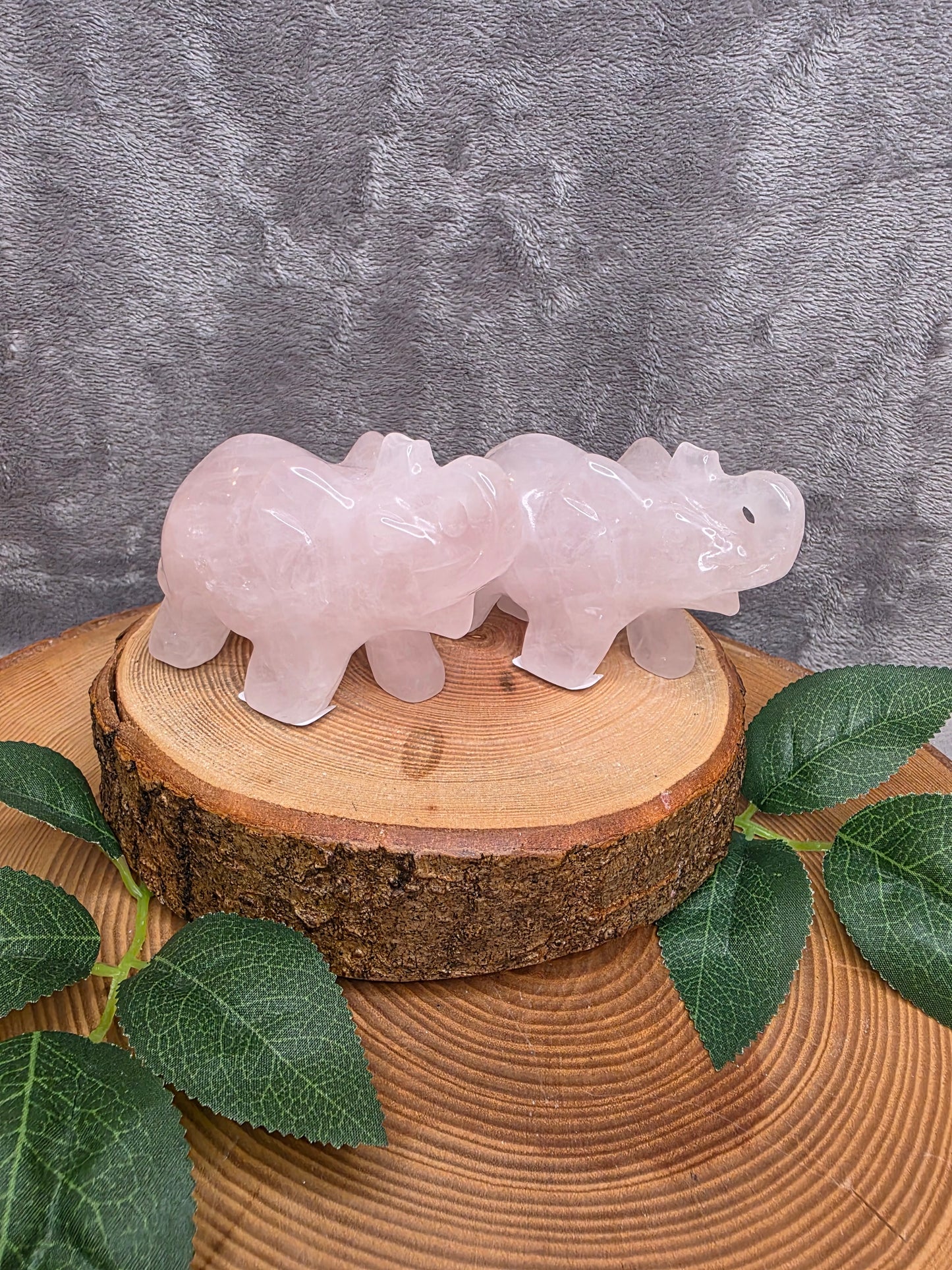 Rosenquarz Elefant (wählbar)