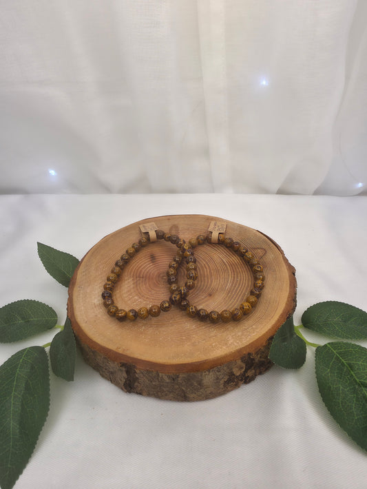 Schlangenhaut Jaspis Kugelarmband (6mm)