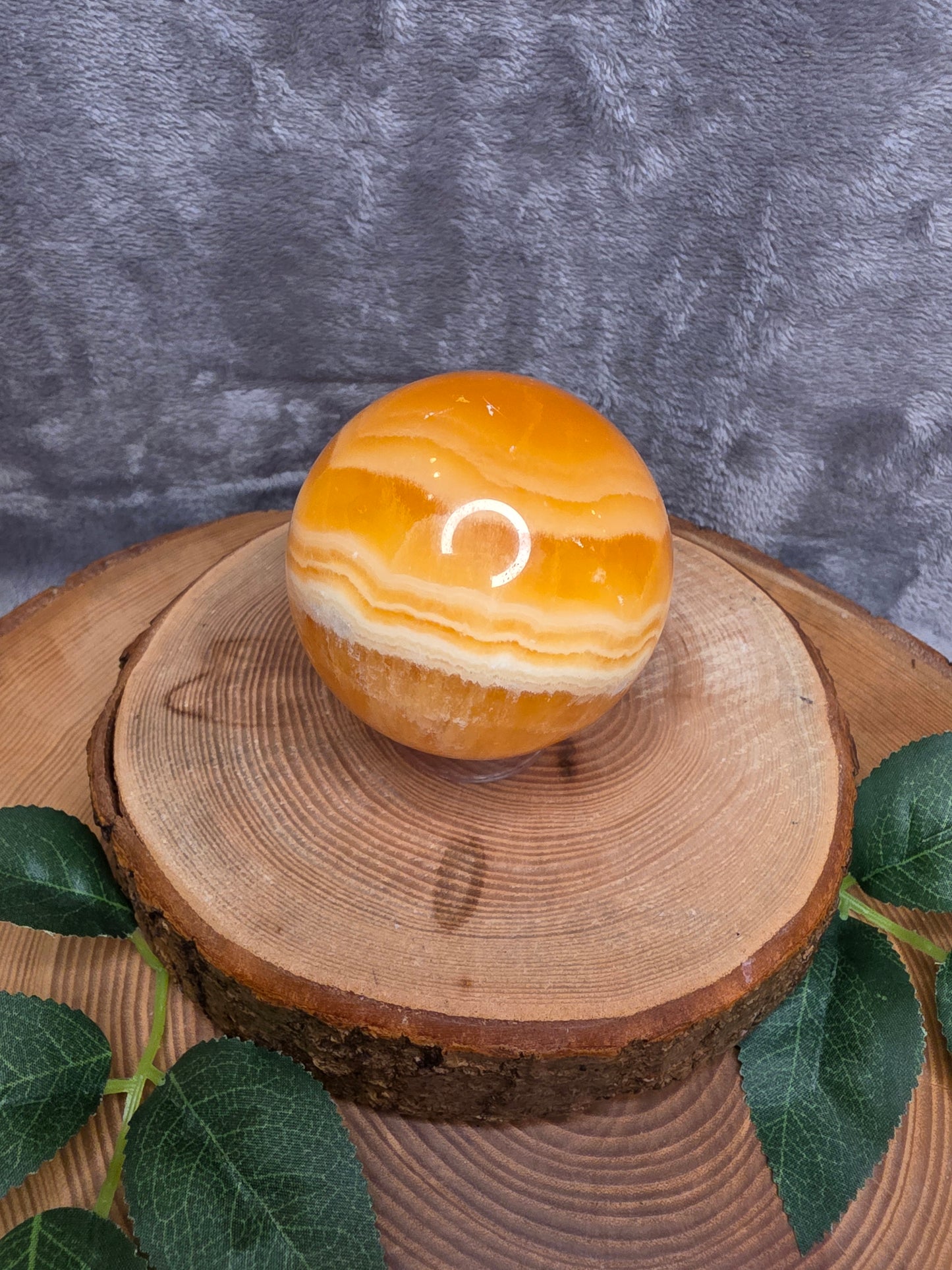 Orangencalcit Kugel (B39)