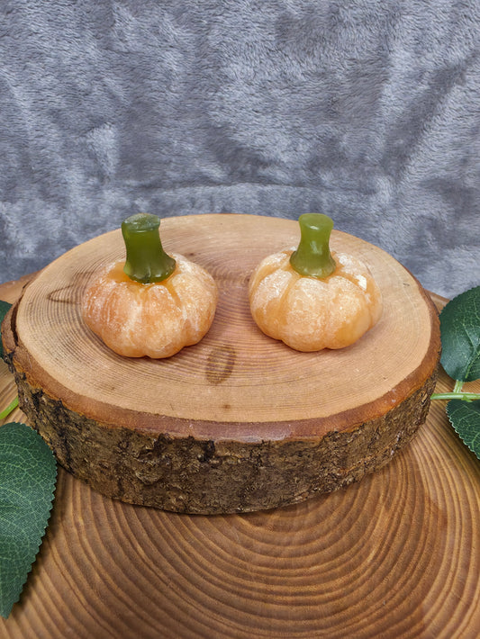 Orangencalcit Kürbisse (wählbar)