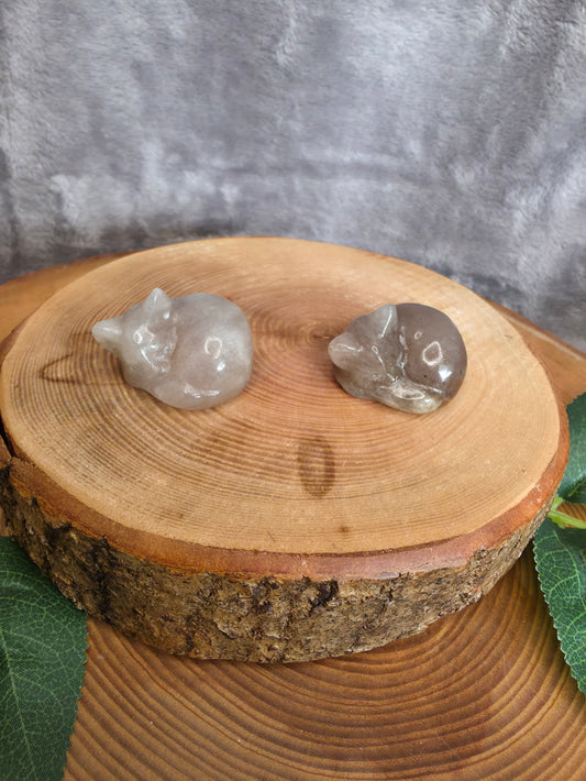 Mondstein schlafende Katze klein (wählbar)