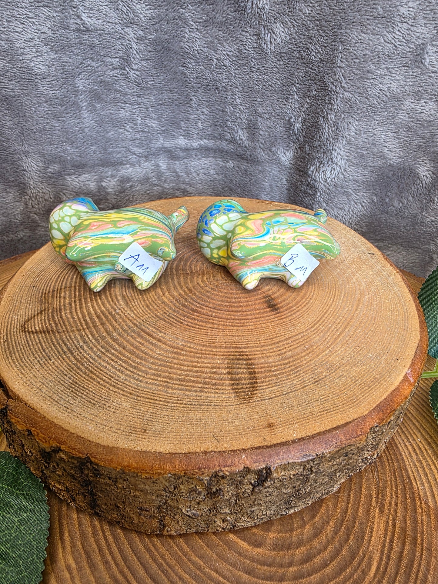 Sandelholz Katze mit Resin-Farbe