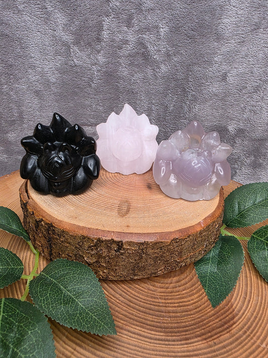 Neunschwänziger Fuchs Carving (wählbar)