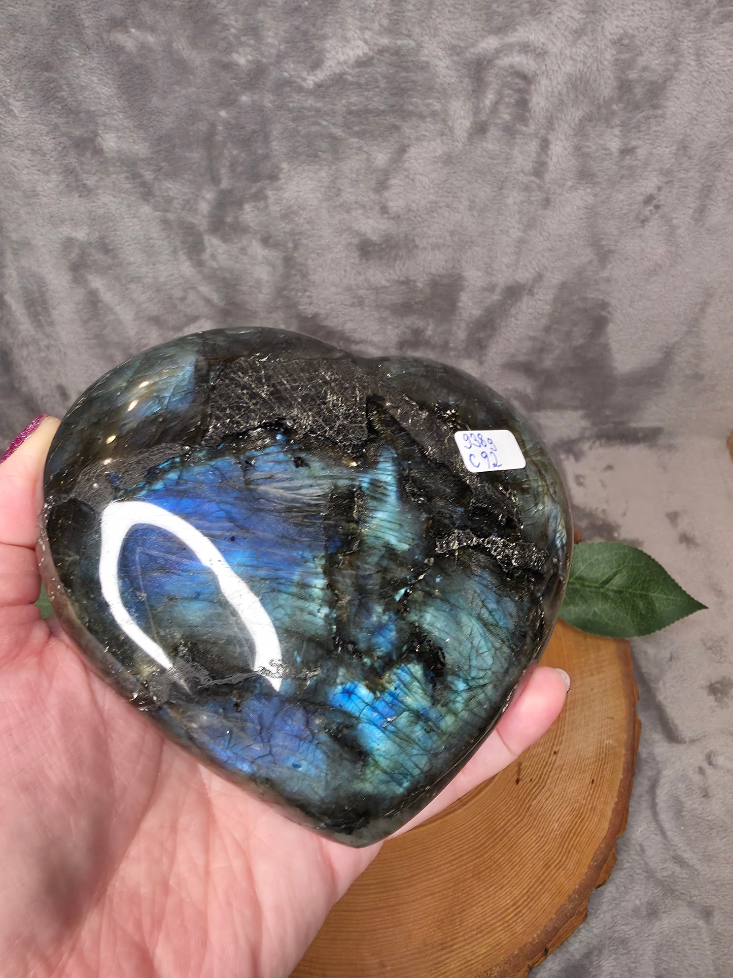 Labradorit Herz inkl. Halterung