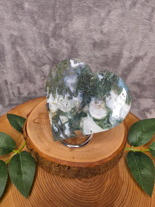 Moosachat Herz inkl. Halterung (B29)