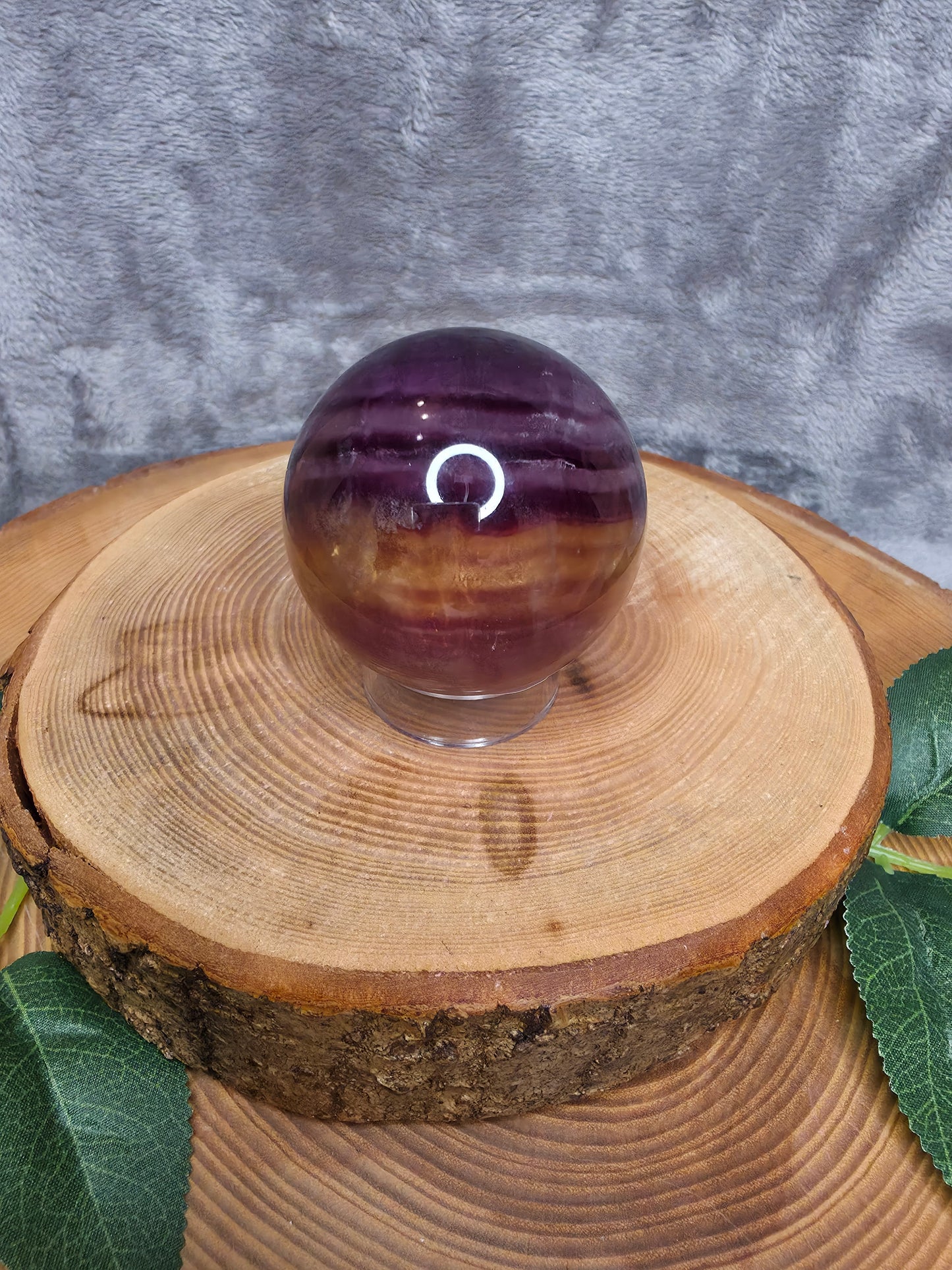 Fluorit Kugel lila-gelb (L32)