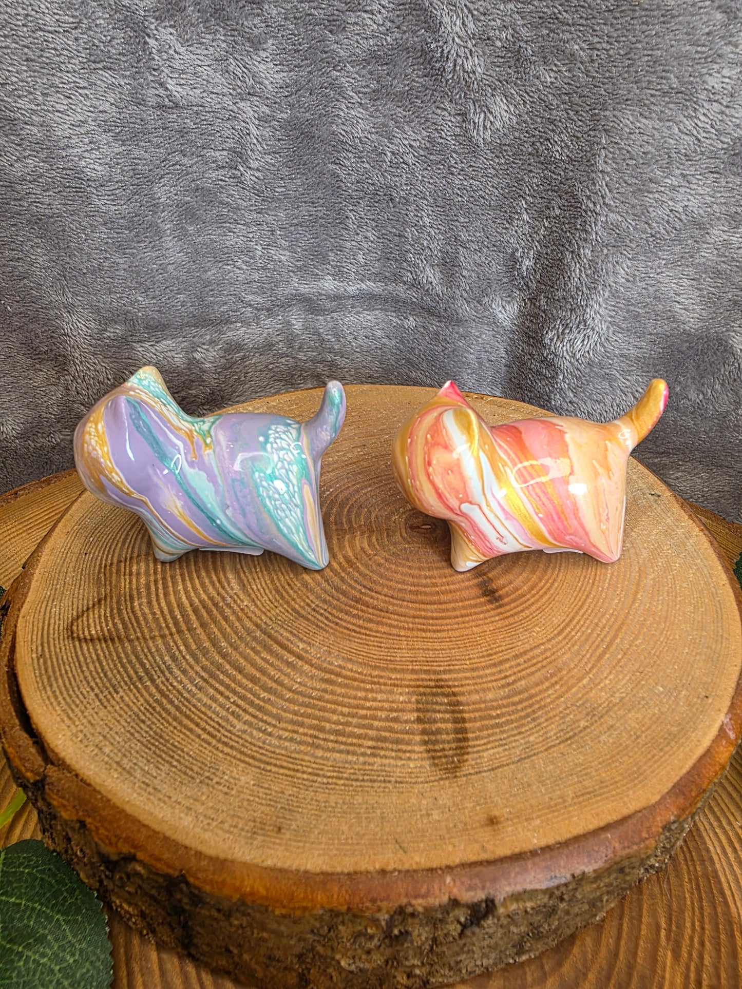 Sandelholz Katze mit Resin-Farbe