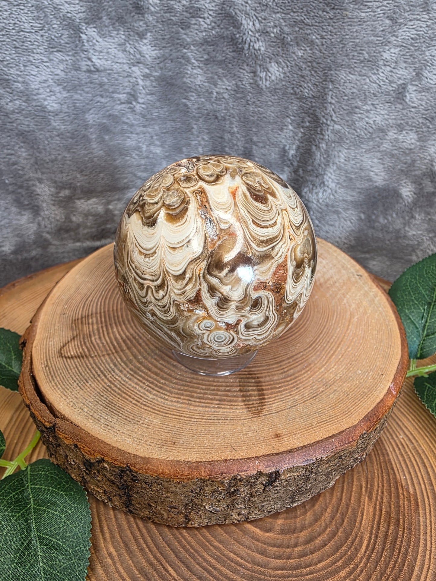 Schokoladen Calcit Kugel (E37)