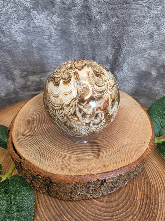 Schokoladen Calcit Kugel (E37)