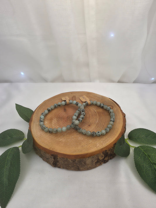 Kiwijaspis Kugelarmband (6mm)