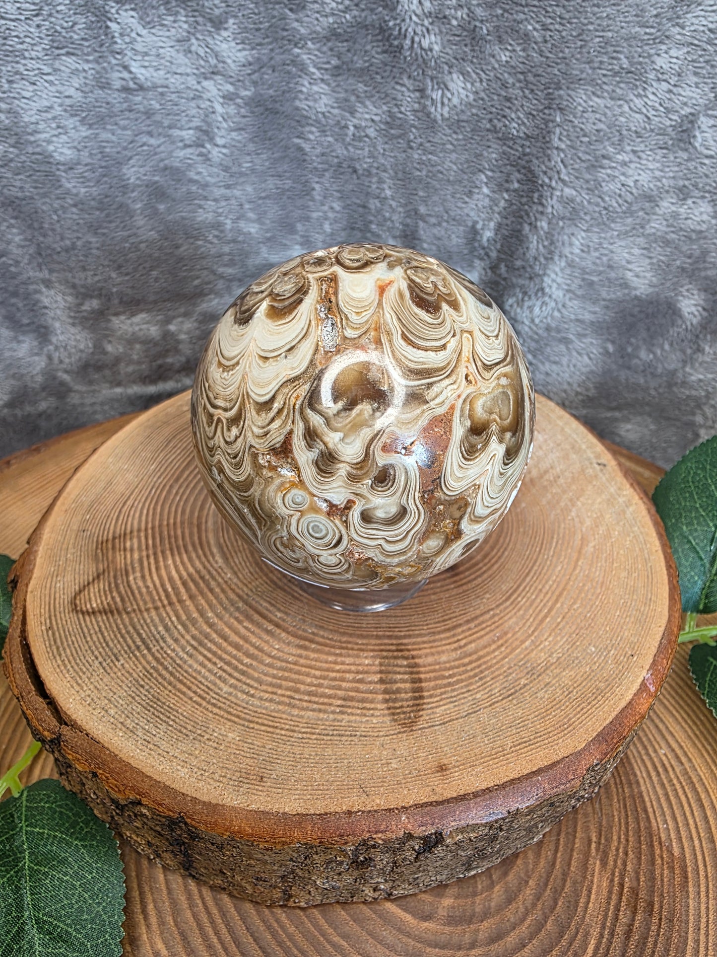 Schokoladen Calcit Kugel (E37)