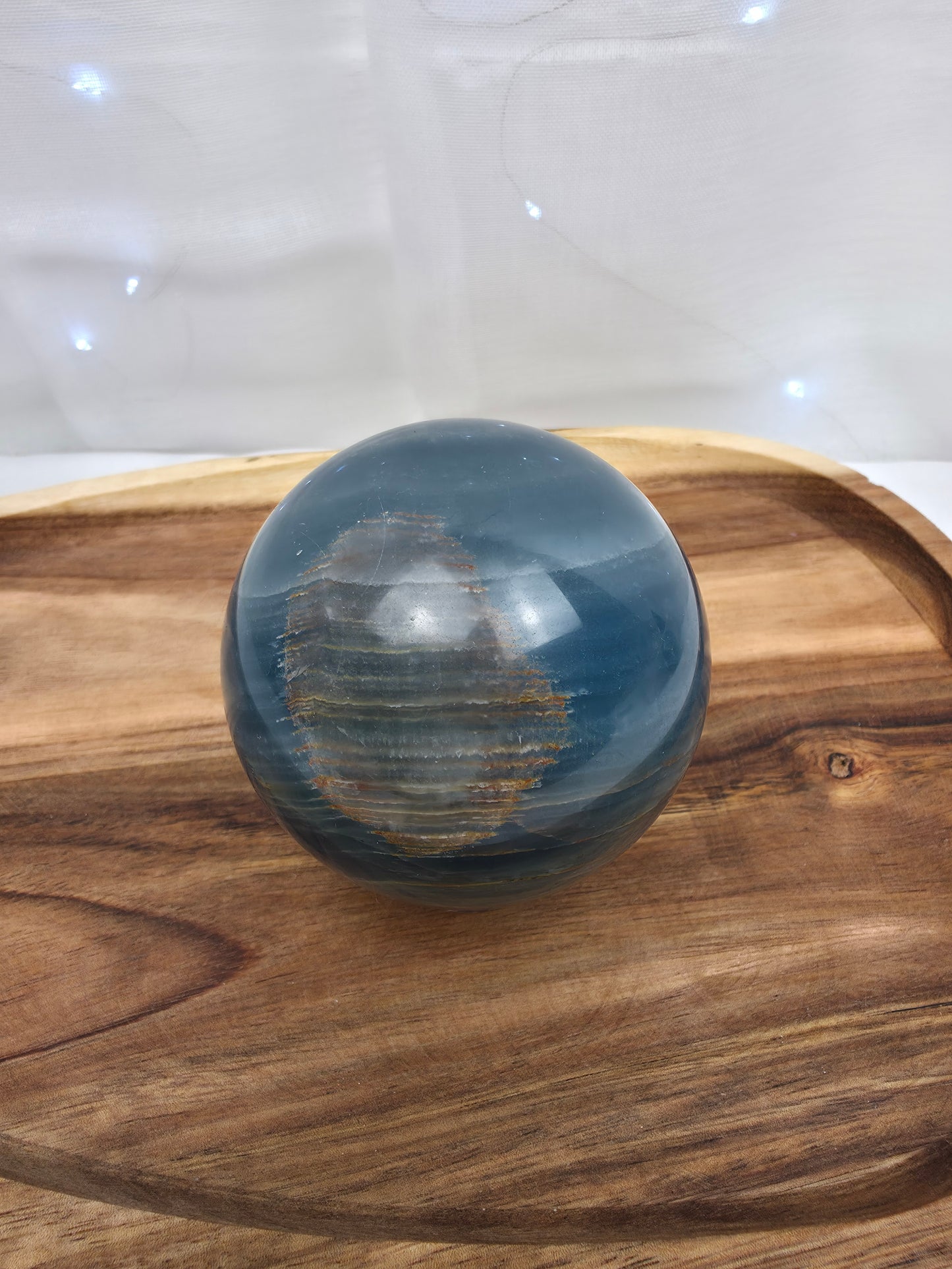 Blaue Onyx Kugel (X105)