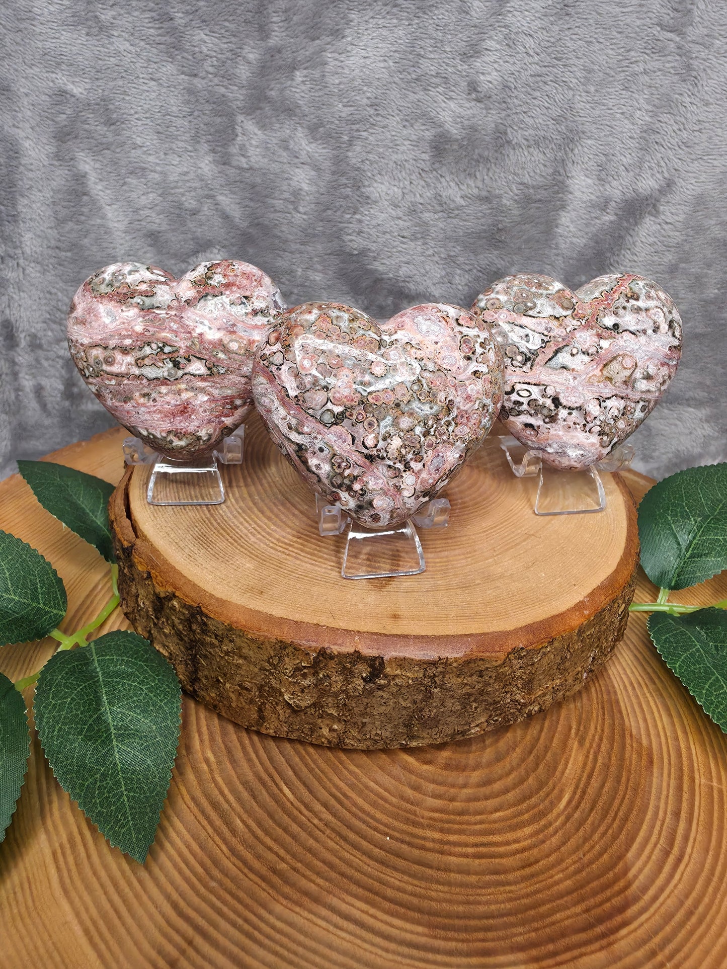 Leoparden Jaspis Herz (wählbar)