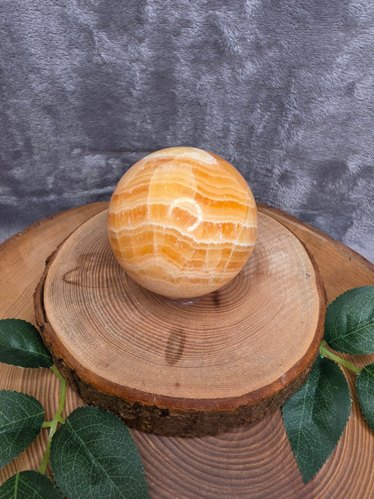 Orangencalcit Kugel (C41)