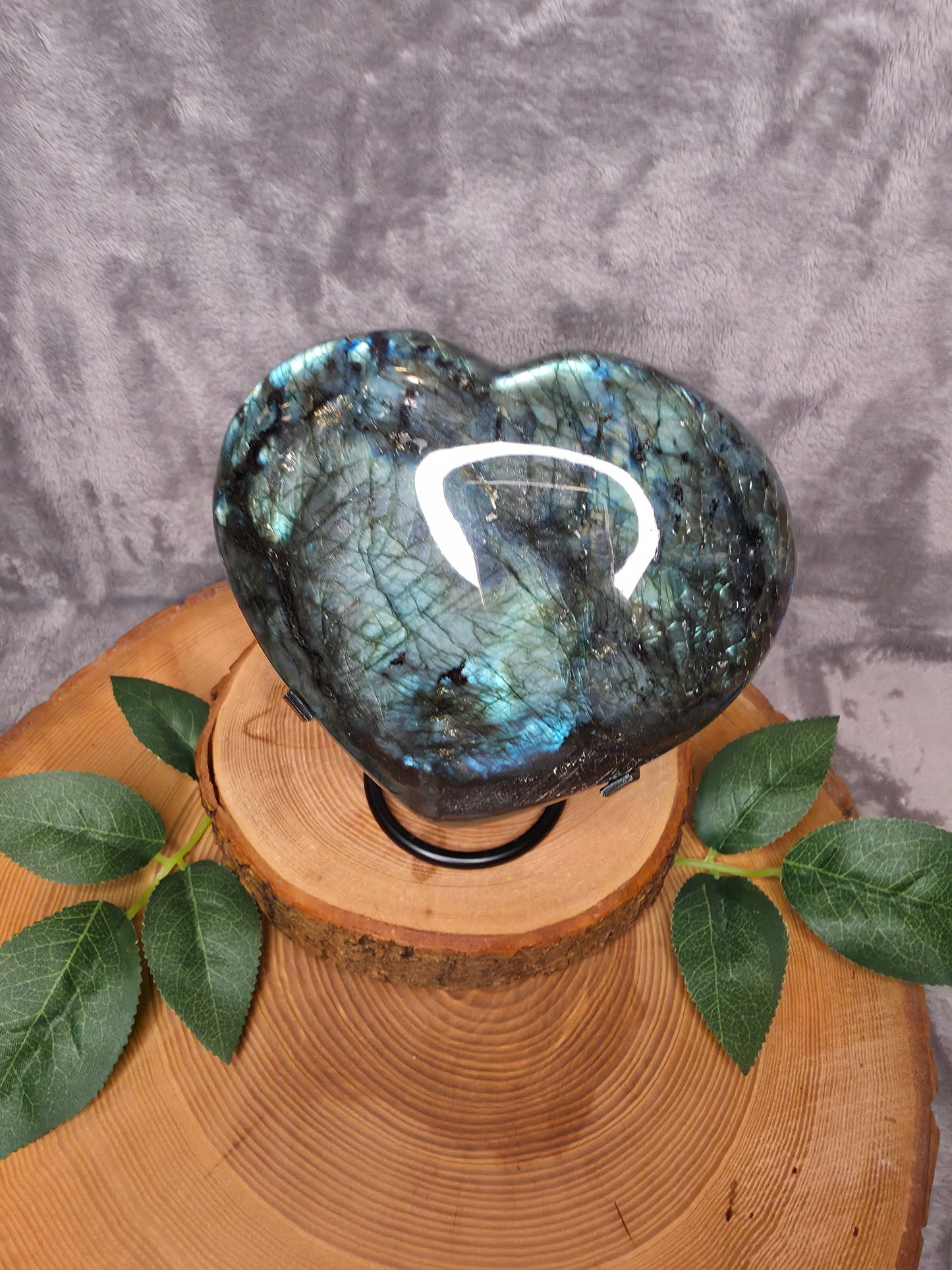 Labradorit Herz inkl. Halterung