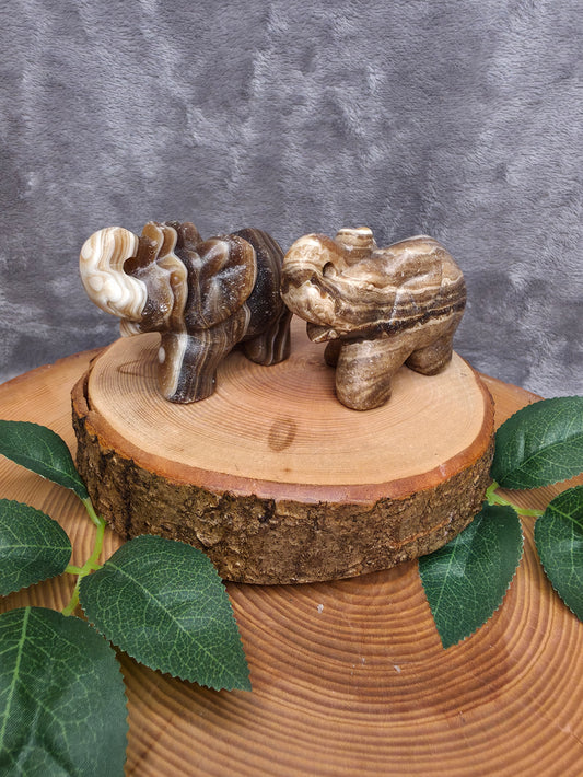 Schokoladencalcit Elefant (wählbar)