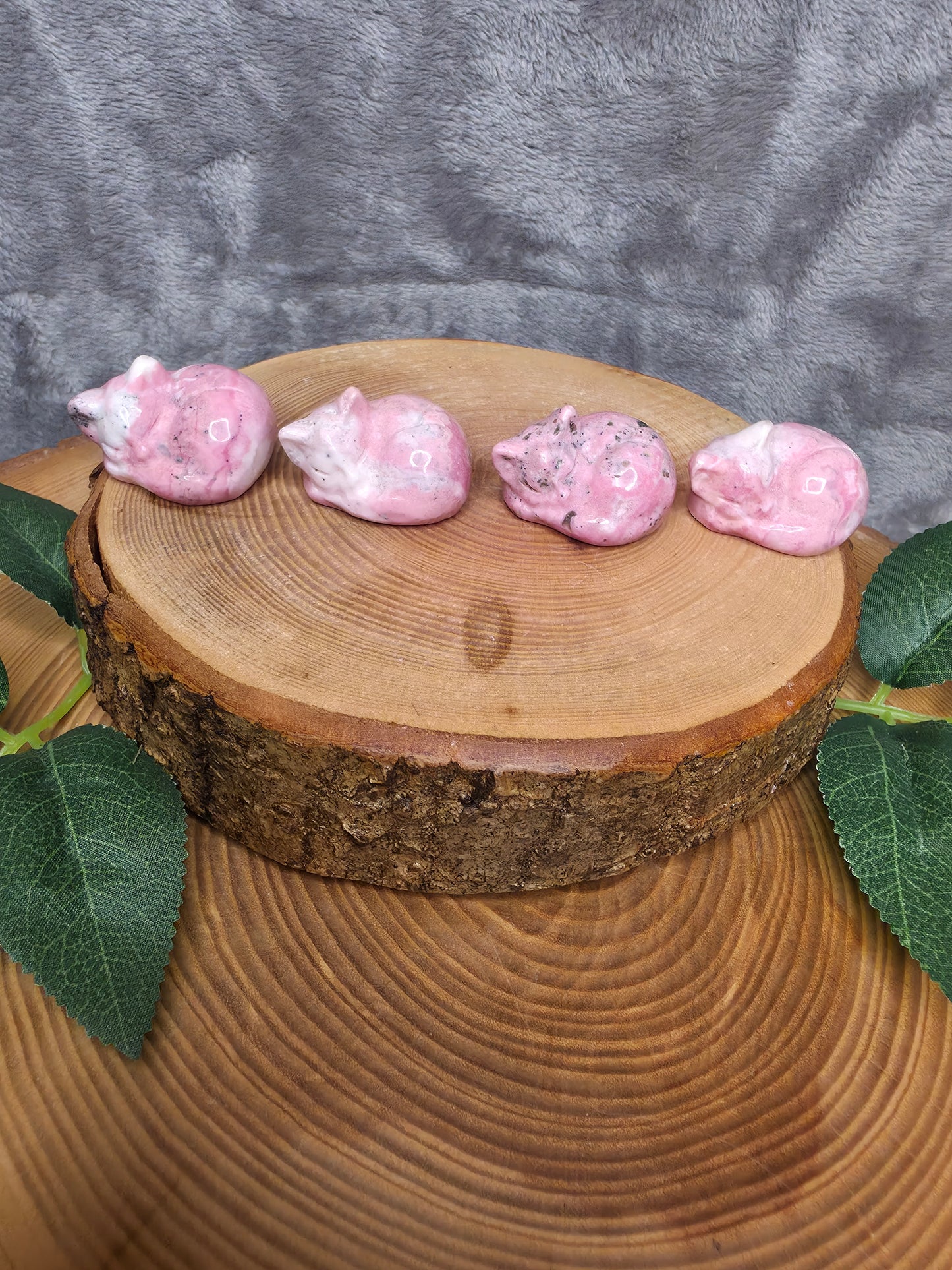 Peruanische Rhodonit schlafende Katze (wählbar)