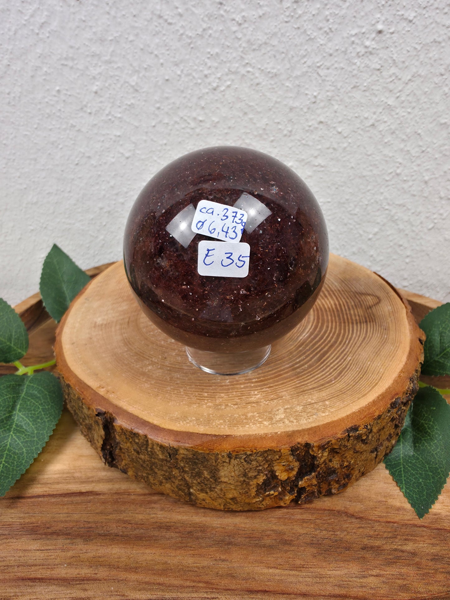 Erdbeerquarz Kugel (E35)
