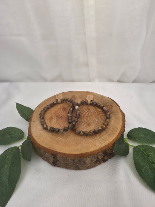 Leoparden Jaspis Kugelarmband (6mm)