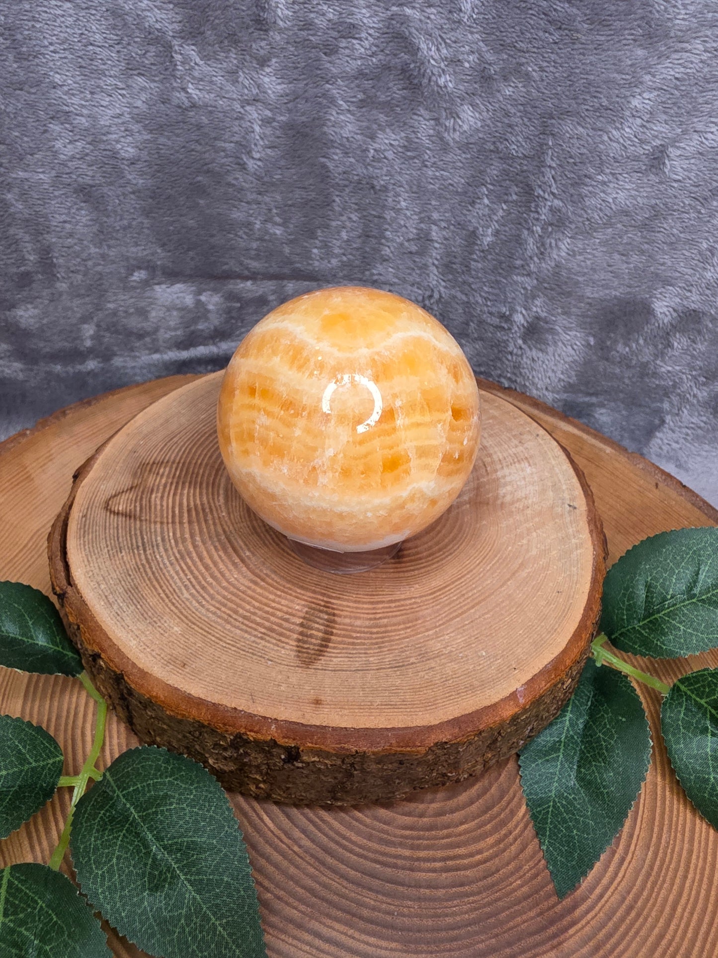 Orangencalcit Kugel (O33)