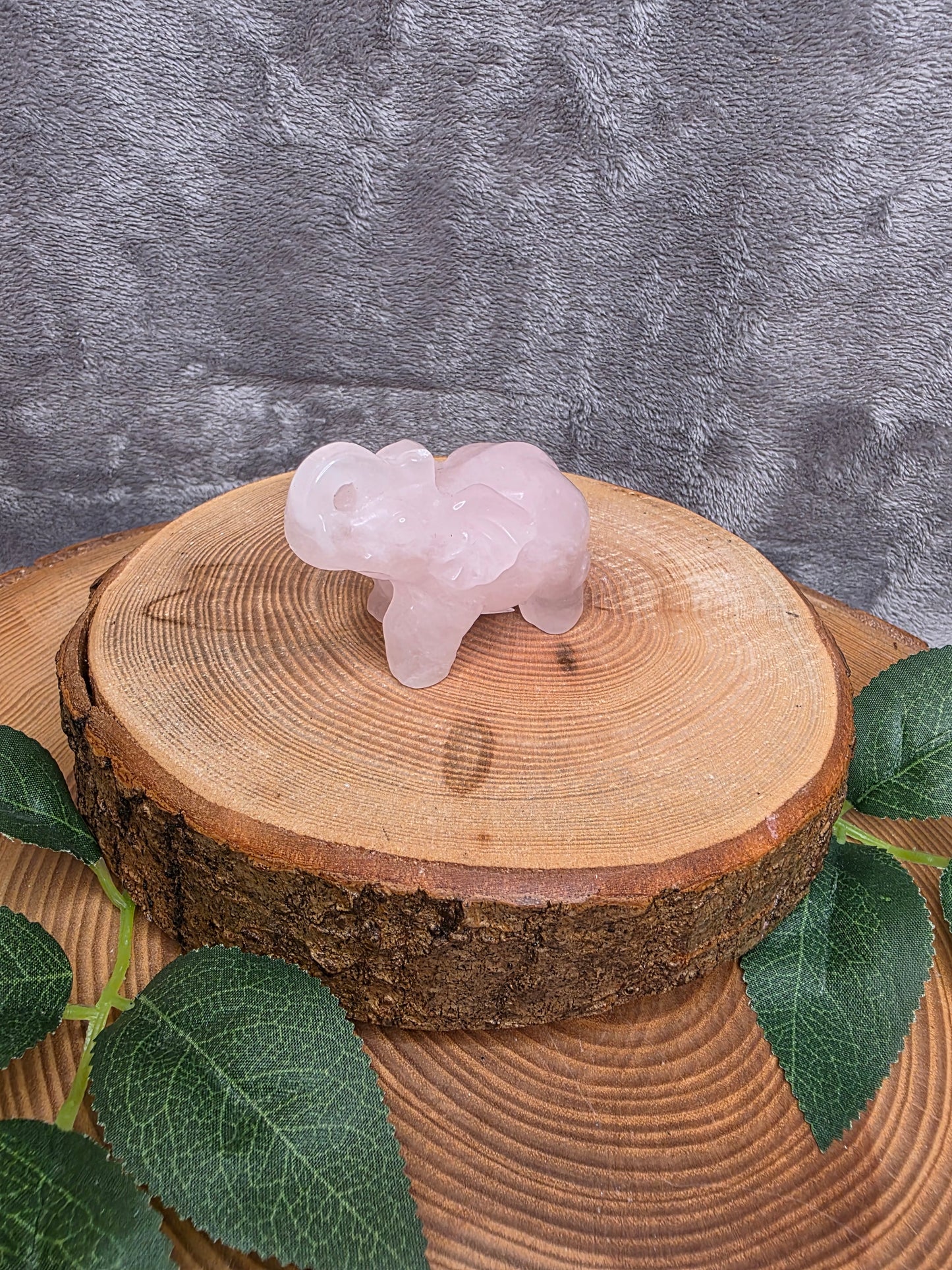 Rosenquarz Elefant klein