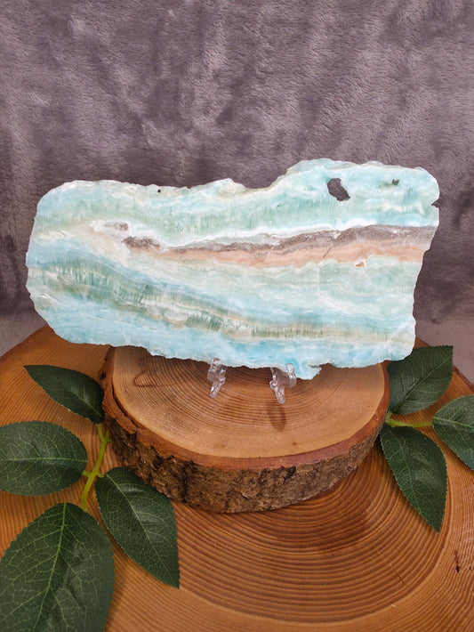 Karibischer Calcit/ Aragonit Scheibe (D28)