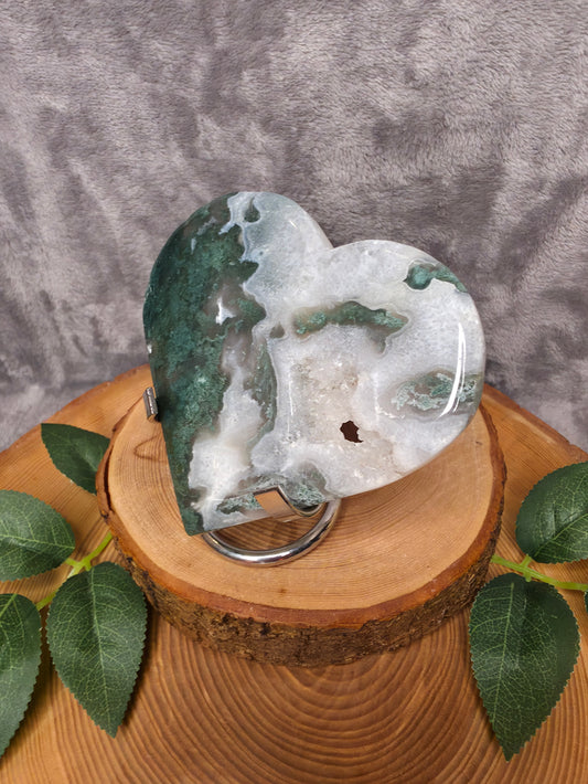 Moosachat Herz inkl. Halterung (A29)