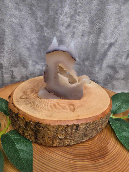 Achat Katze mit Druse B-Ware (K17)