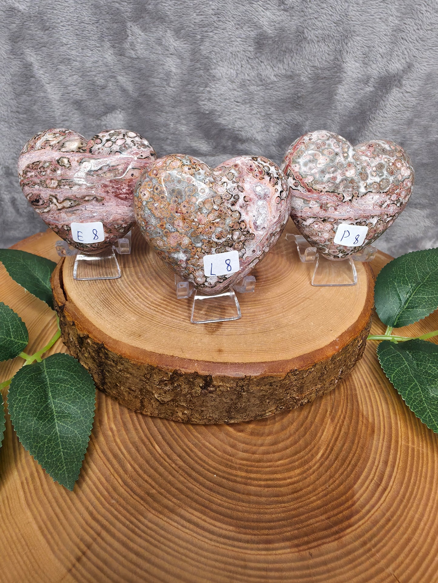 Leoparden Jaspis Herz (wählbar)