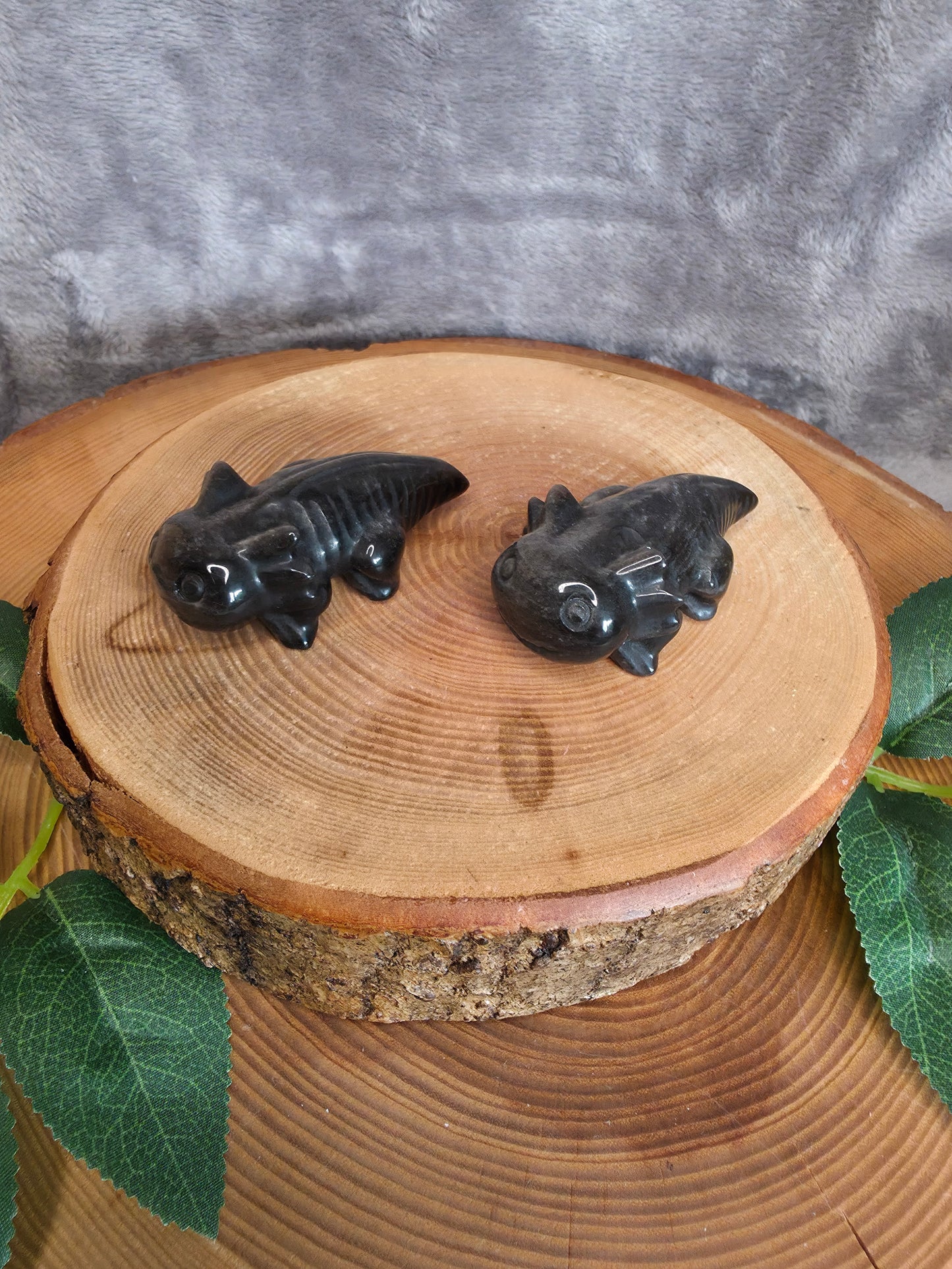 Silberobsidian Axolotl (wählbar)