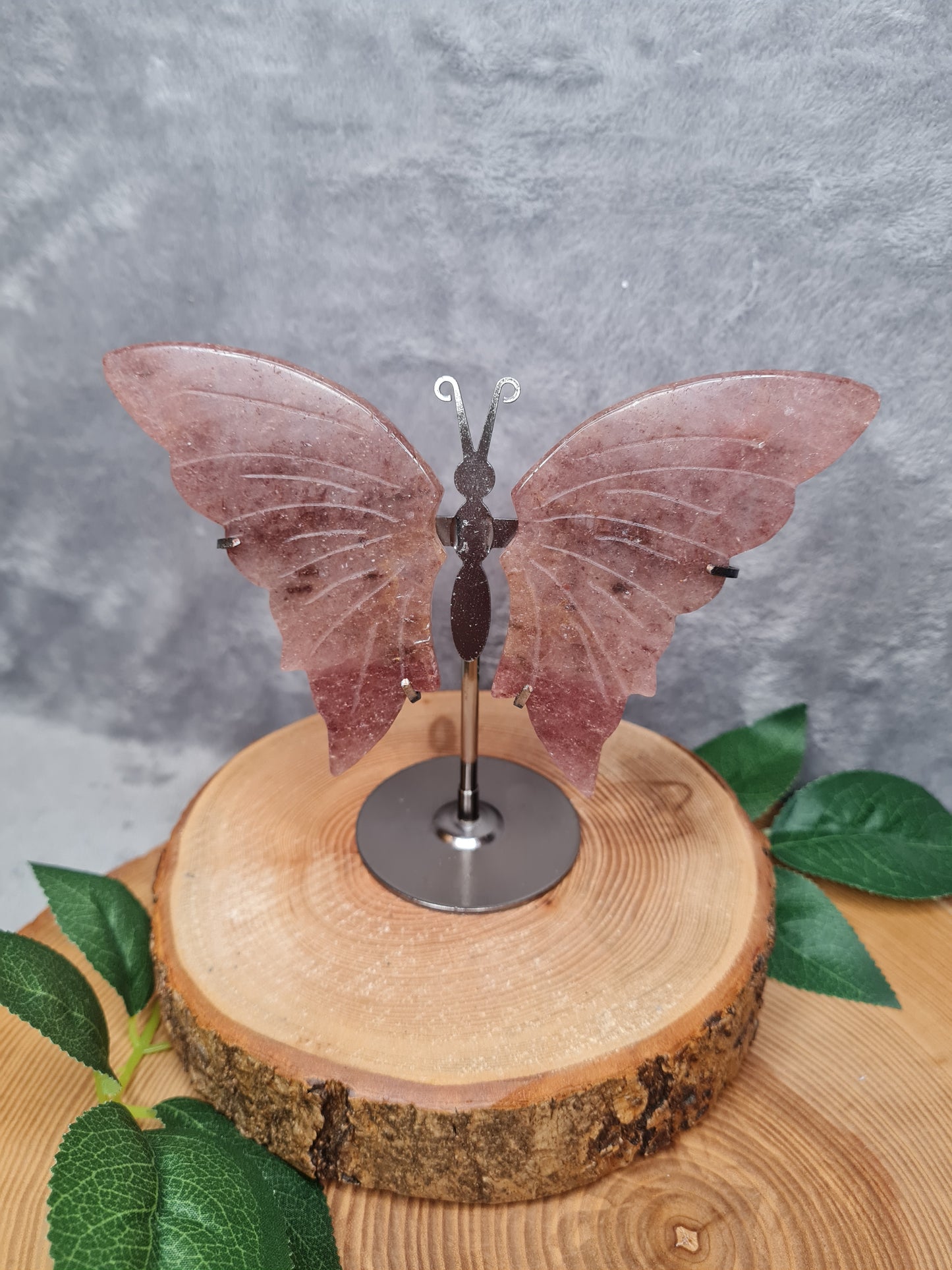Erdbeerquarz Schmetterling (EQ25)