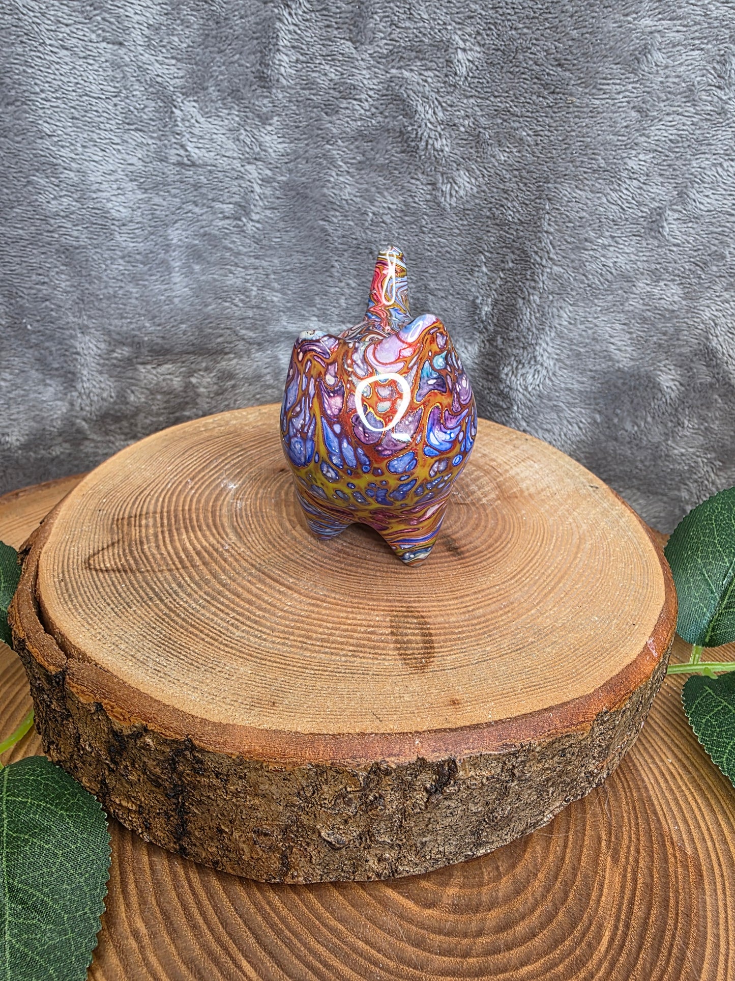 Sandelholz Katze mit Resin-Farbe (R23)